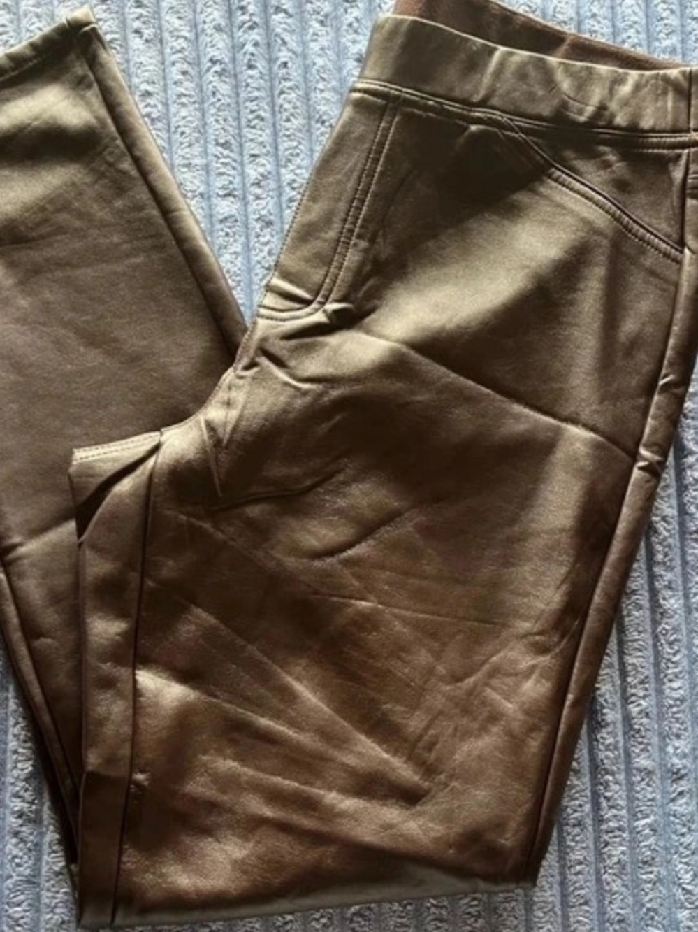 Brown Faux Leather Pants
